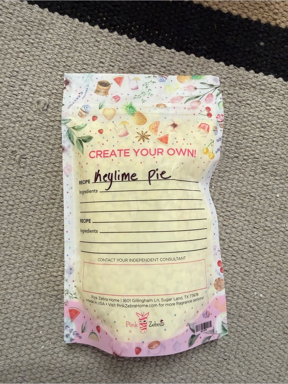 Pink Zebra Create Your Own Refill Pouch - Yellow, Pink, Green